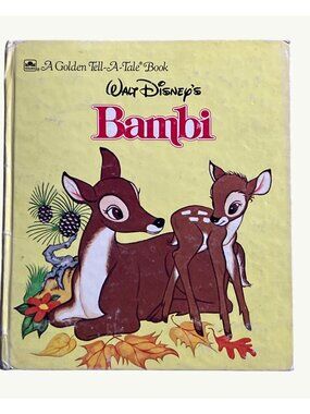 Walt Disneys Bambi Golden Tell-A-Tale Book Vintage Childrens Storybook